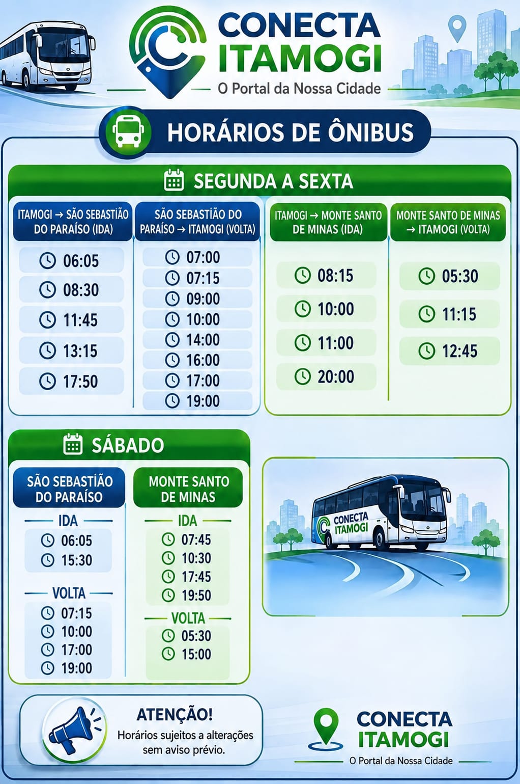 Horários de ônibus