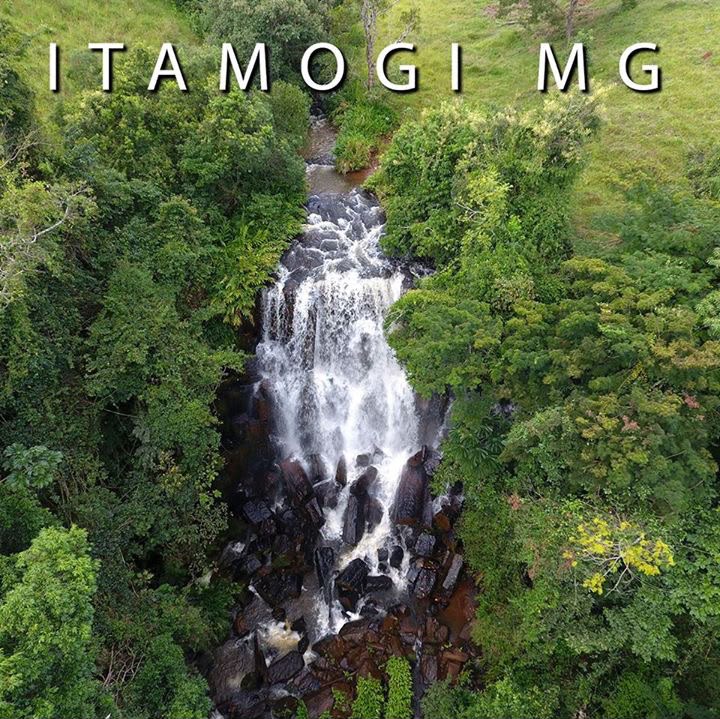 Cachoeira em meio à mata 